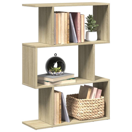 Room Divider Bookcase 6-Tier 70X24X Engineered Wood