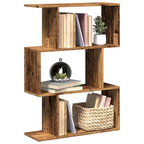 Room Divider Bookcase 6-Tier 70X24X Engineered Wood