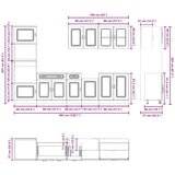 7 Piece Kitchen Cabinet Set Kalmar Engineered Wood