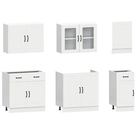 7 Piece Kitchen Cabinet Set Kalmar Engineered Wood