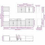 7 Piece Kitchen Cabinet Set Kalmar Engineered Wood