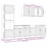7 Piece Kitchen Cabinet Set Kalmar Engineered Wood
