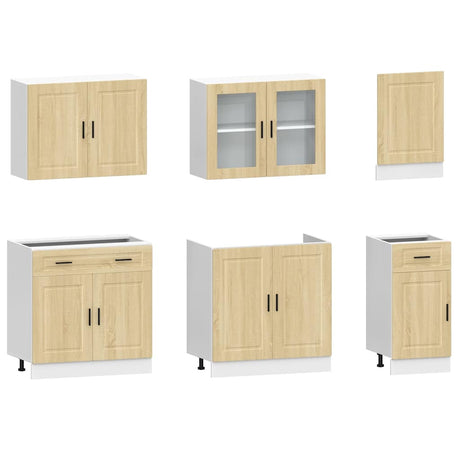 7 Piece Kitchen Cabinet Set Porto Engineered Wood