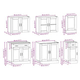 7 Piece Kitchen Cabinet Set Porto Engineered Wood