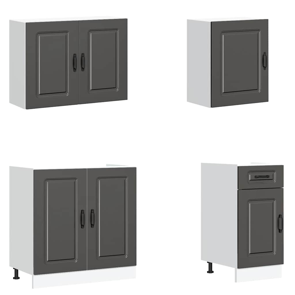 7 Piece Kitchen Cabinet Set Kalmar Engineered Wood
