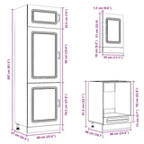 7 Piece Kitchen Cabinet Set Kalmar Engineered Wood