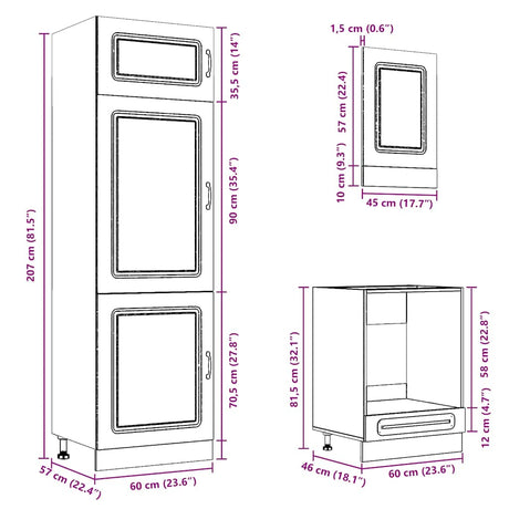 7 Piece Kitchen Cabinet Set Kalmar Engineered Wood