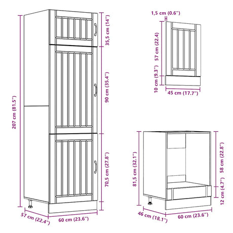 7 Piece Kitchen Cabinet Set Lucca Engineered Wood