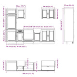 7 Piece Kitchen Cabinet Set Porto Engineered Wood