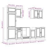 7 Piece Kitchen Cabinet Set Porto Engineered Wood
