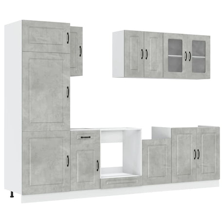 8 Piece Kitchen Cabinet Set Kalmar Engineered Wood
