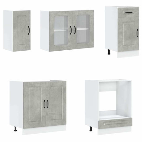 8 Piece Kitchen Cabinet Set Kalmar Engineered Wood