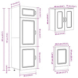 8 Piece Kitchen Cabinet Set Kalmar Engineered Wood