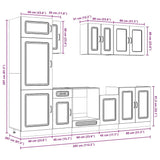 8 Piece Kitchen Cabinet Set Kalmar Engineered Wood