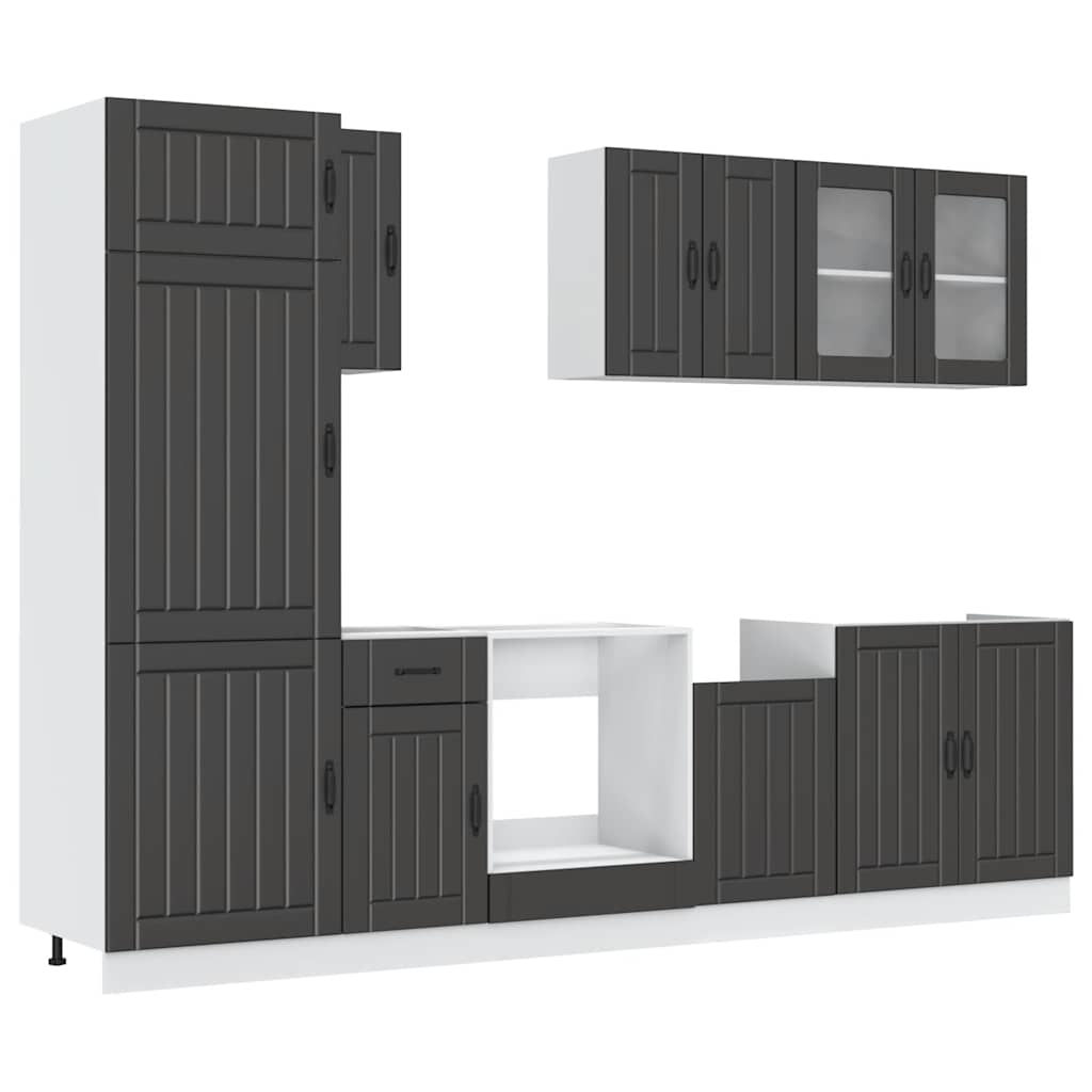 8 Piece Kitchen Cabinet Set Kalmar Engineered Wood