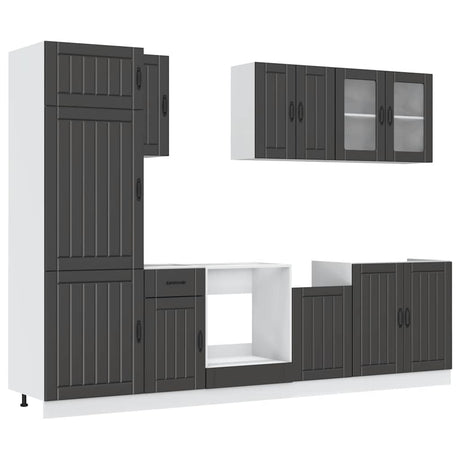 8 Piece Kitchen Cabinet Set Kalmar Engineered Wood
