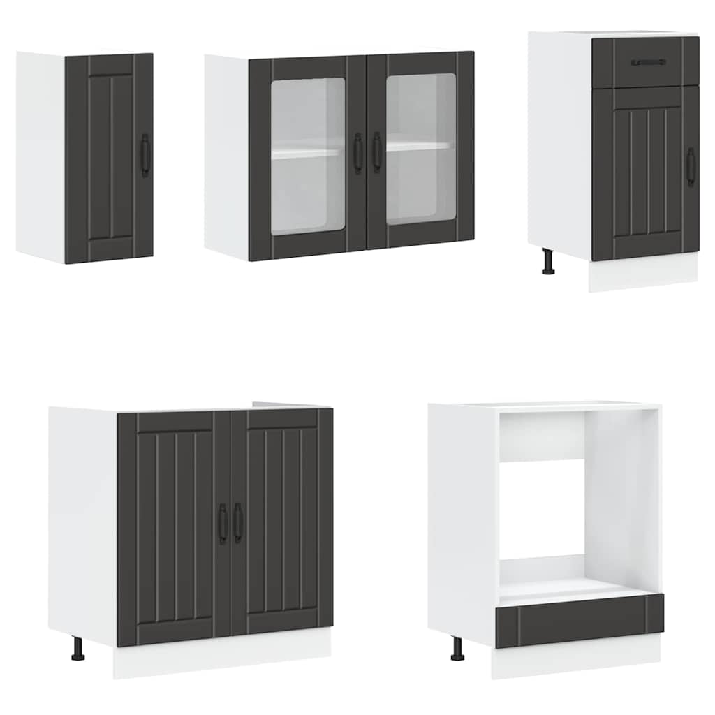 8 Piece Kitchen Cabinet Set Kalmar Engineered Wood
