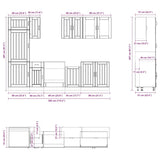 8 Piece Kitchen Cabinet Set Kalmar Engineered Wood