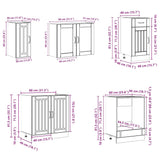 8 Piece Kitchen Cabinet Set Kalmar Engineered Wood