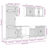 8 Piece Kitchen Cabinet Set Kalmar Engineered Wood