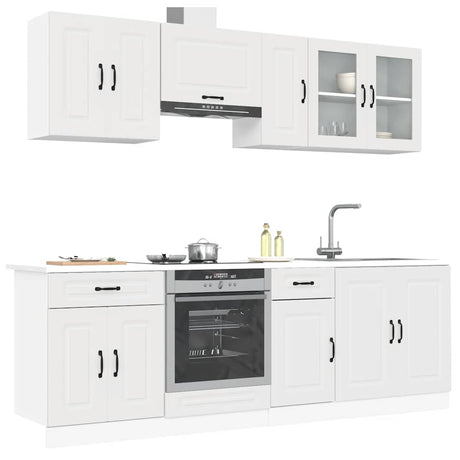 8 Piece Kitchen Cabinet Set Kalmar Engineered Wood