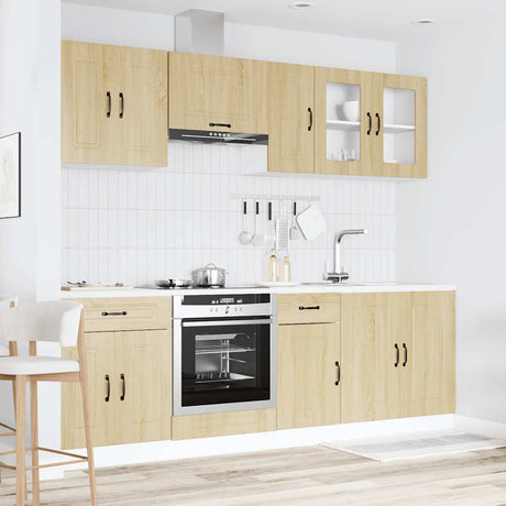 8 Piece Kitchen Cabinet Set Kalmar Engineered Wood