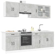 8 Piece Kitchen Cabinet Set Kalmar Engineered Wood
