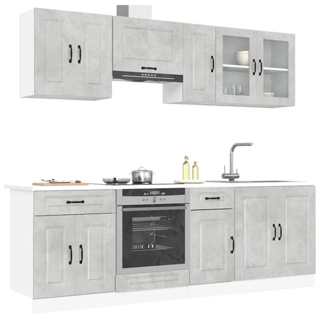 8 Piece Kitchen Cabinet Set Kalmar Engineered Wood