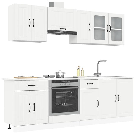 8 Piece Kitchen Cabinet Set Kalmar Engineered Wood