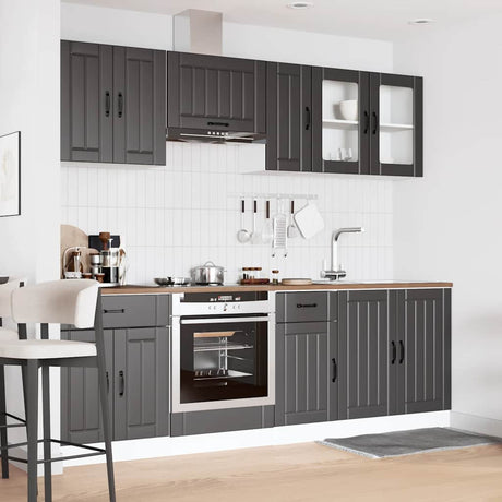 8 Piece Kitchen Cabinet Set Kalmar Engineered Wood