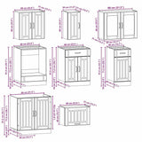 8 Piece Kitchen Cabinet Set Kalmar Engineered Wood