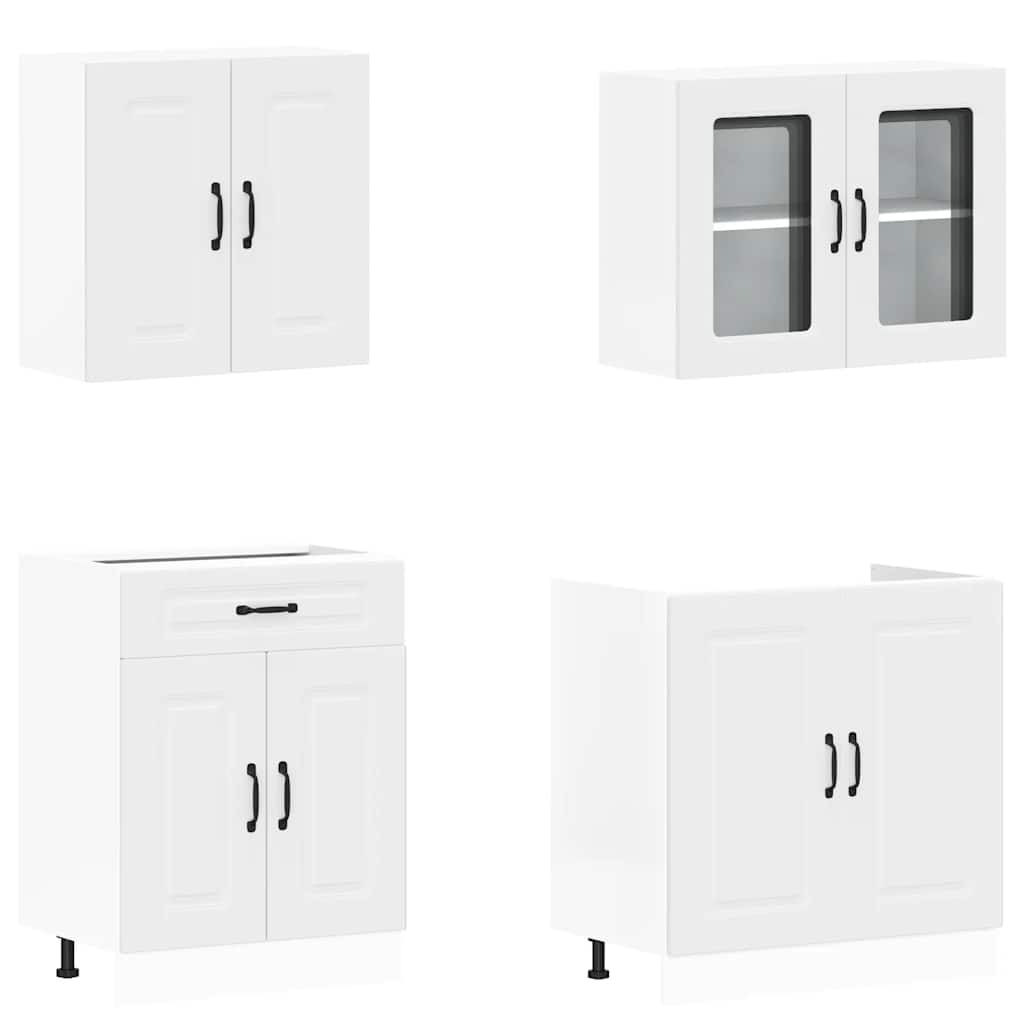 4 Piece Kitchen Cabinet Set Kalmar Engineered Wood