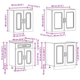 4 Piece Kitchen Cabinet Set Kalmar Engineered Wood