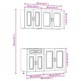 4 Piece Kitchen Cabinet Set Kalmar Engineered Wood