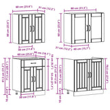4 Piece Kitchen Cabinet Set Lucca Engineered Wood