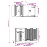 4 Piece Kitchen Cabinet Set Lucca Engineered Wood