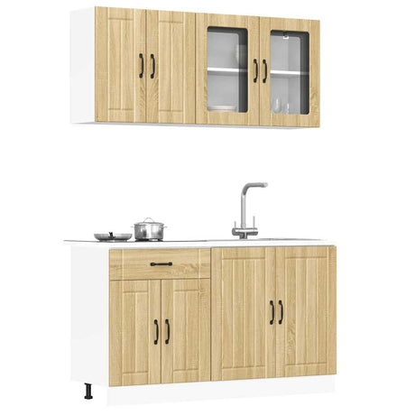 4 Piece Kitchen Cabinet Set Lucca Engineered Wood