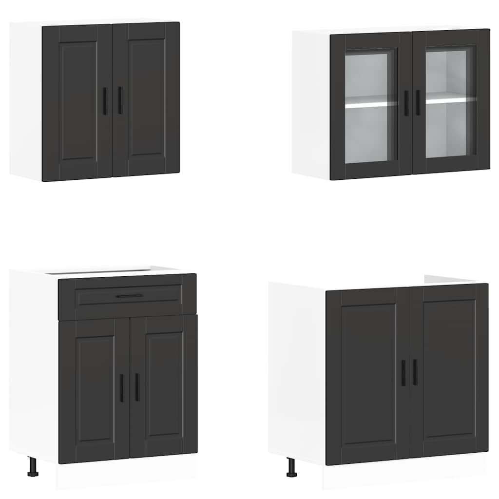 4 Piece Kitchen Cabinet Set Porto Engineered Wood
