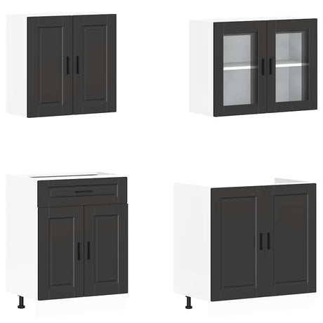 4 Piece Kitchen Cabinet Set Porto Engineered Wood