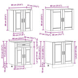 4 Piece Kitchen Cabinet Set Porto Engineered Wood
