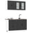 4 Piece Kitchen Cabinet Set Porto Engineered Wood