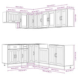 11 Piece Kitchen Cabinet Set Lucca Engineered Wood