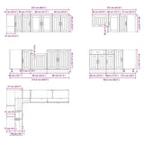 11 Piece Kitchen Cabinet Set Lucca Engineered Wood