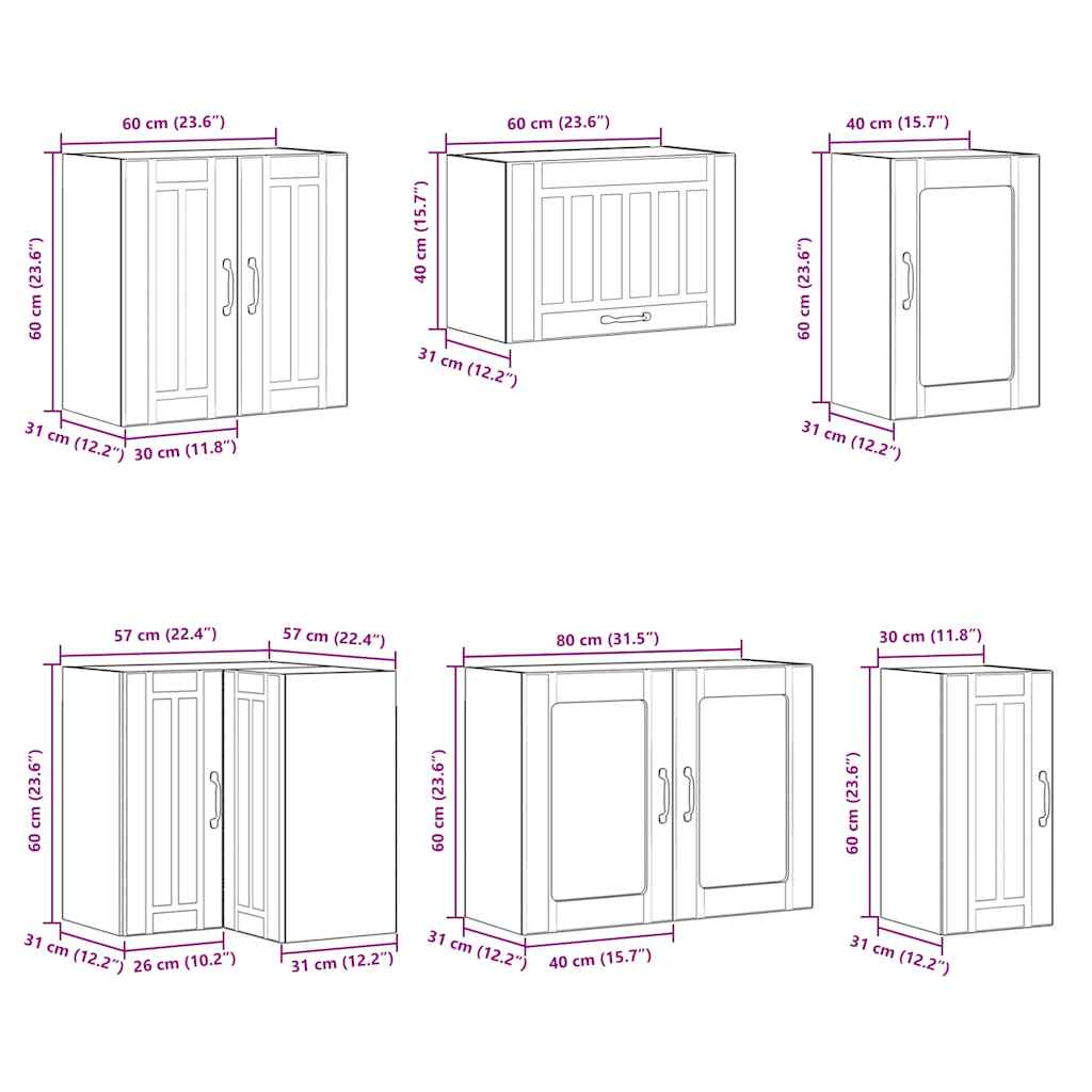 11 Piece Kitchen Cabinet Set Lucca Engineered Wood