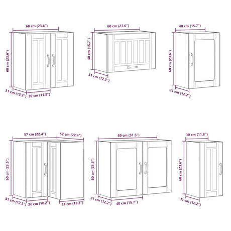 11 Piece Kitchen Cabinet Set Lucca Engineered Wood