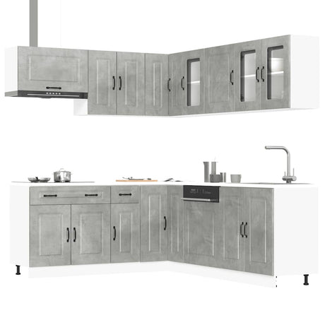 11 Piece Kitchen Cabinet Set Kalmar Engineered Wood