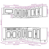 11 Piece Kitchen Cabinet Set Kalmar Engineered Wood