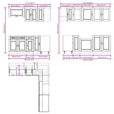 11 Piece Kitchen Cabinet Set Porto Engineered Wood