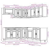 11 Piece Kitchen Cabinet Set Porto Engineered Wood