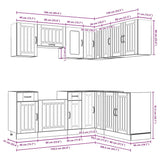 11 Piece Kitchen Cabinet Set Engineered Wood